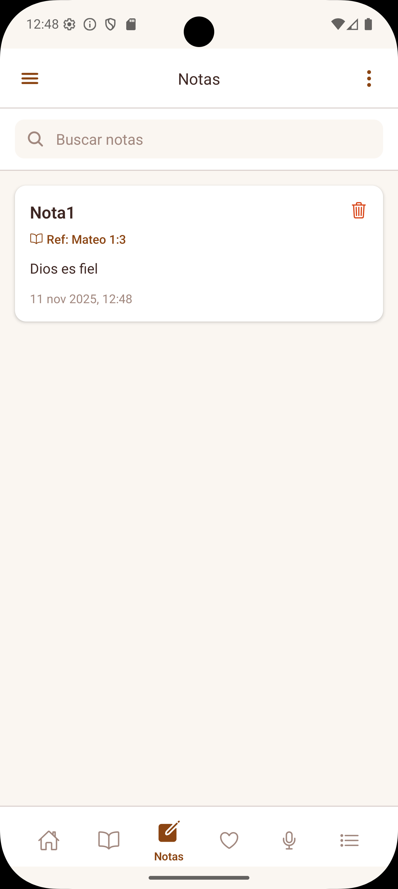 Lista de notas